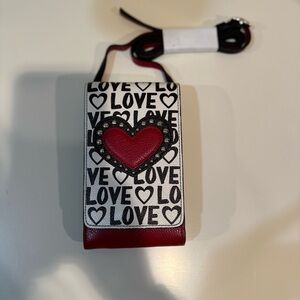 Stylish Red and White Crossbody Bag